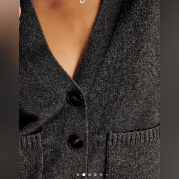 SEZANE JADY CARDIGAN charcoal Grey size S - Picture 3 of 7